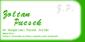 zoltan pucsek business card